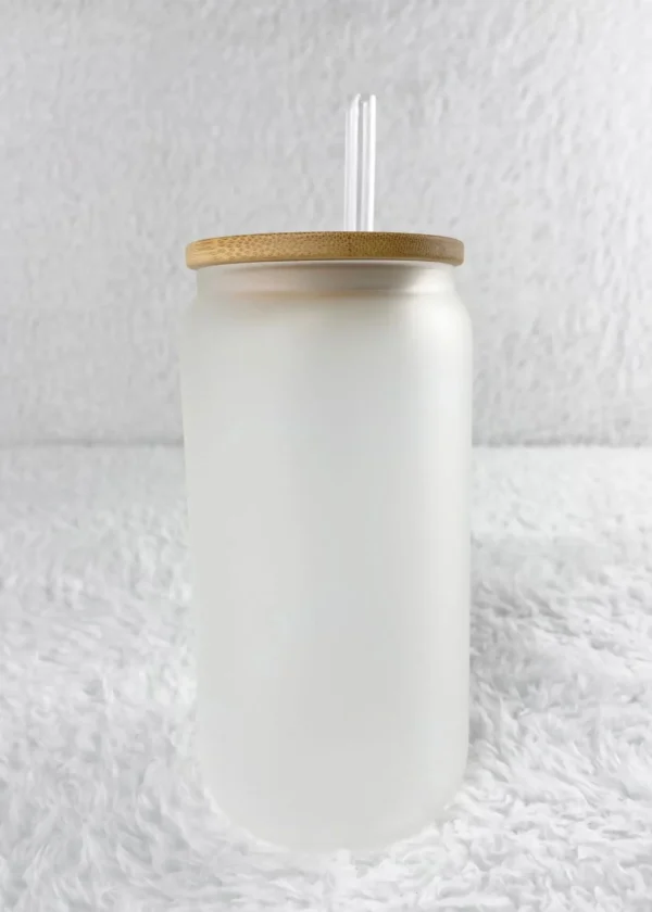 Frosted glass bamboo cold/warm cups